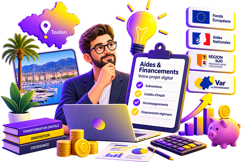 Les Aides pour Financer votre Projet Digital à Toulon — Guide 2026 pour les PME du Var