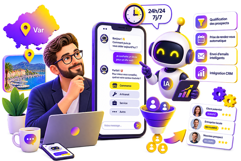 Chatbot IA pour PME dans le Var — Comment Qualifier vos Prospects 24h/24 sans Décrocher le Téléphone