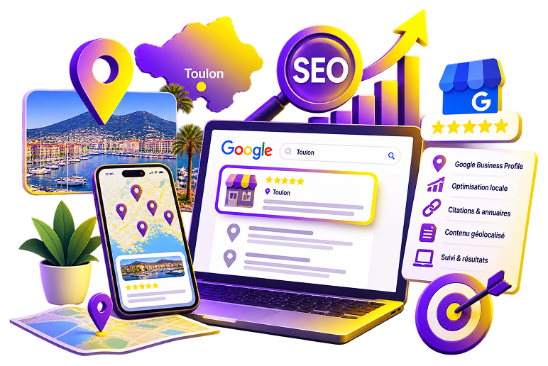 SEO Local à Toulon pour PME — Être Premier sur Google avant vos Concurrents Varois